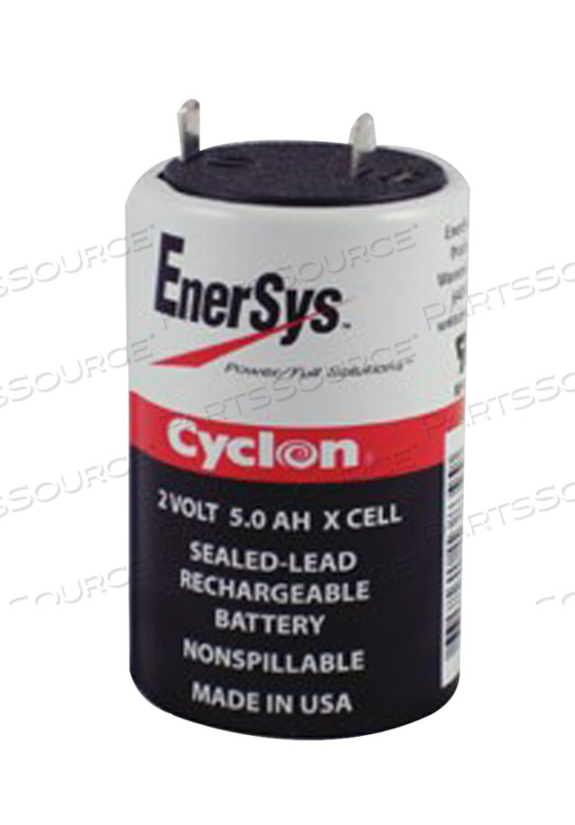 BATTERY RECHARGEABLE, SEALED LEAD ACID, 2V, 5 AH