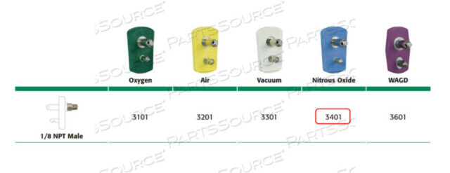 OEM#: 3401QC,CHEMETRON,N2O X 1/8MNPT by Precision Medical, Inc.