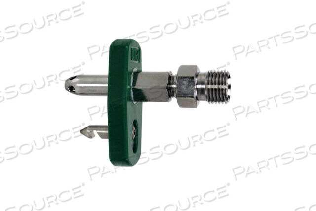 OEM#: CM-124-9DVQUICK CONNECT ADAPTER, MALE X DISS DV, GREEN, OXYGEN by Bay Corporation