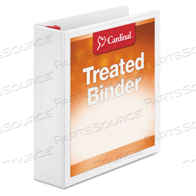 OEM#: 32120TREATED CLEARVUE LOCKING SLANT-D RING BINDER, 3 RINGS, 2 CAPACITY, 11 X 8.5, WHITE by Cardinal