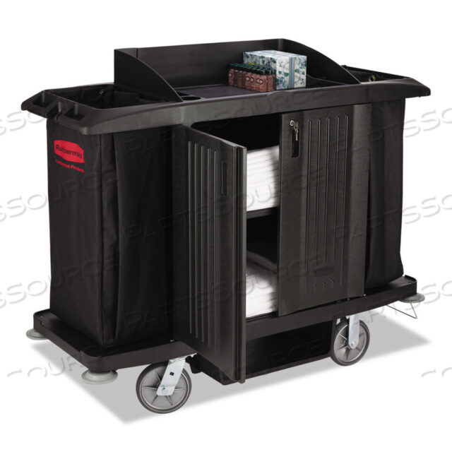 OEM#: FG619100BLAFULL SIZE HOUSEKEEPING CART WITH DOORS 6191 by Rubbermaid Medical Division