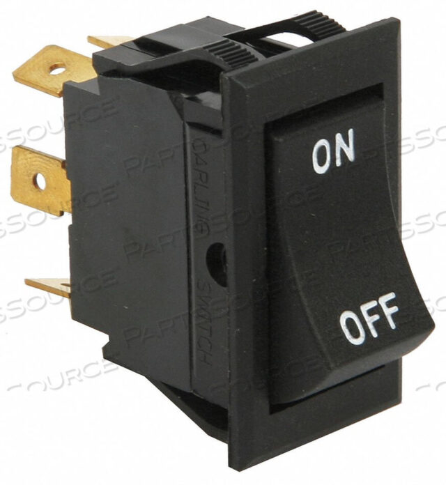 OEM#: 30465SWITCH, ROCKER DPDT MATT BLACK by Blodgett