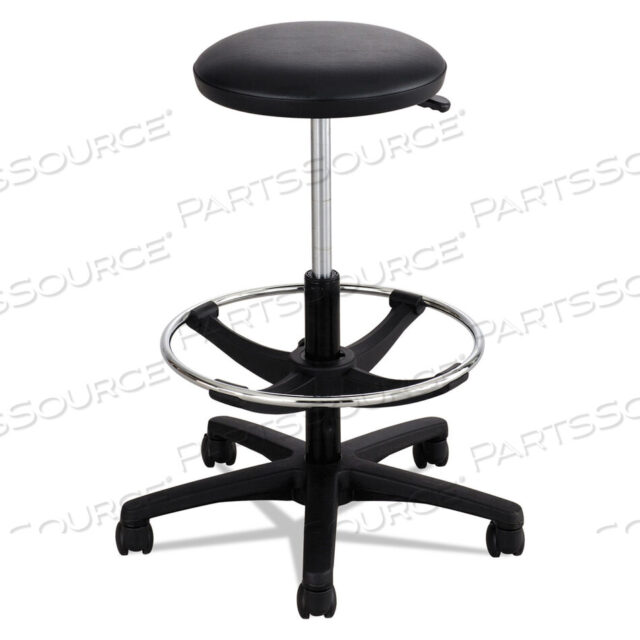 OEM#: 3436BLEXTENDED-HEIGHT LAB STOOL WITH FOOT RING - BLACK VINYL by Safco