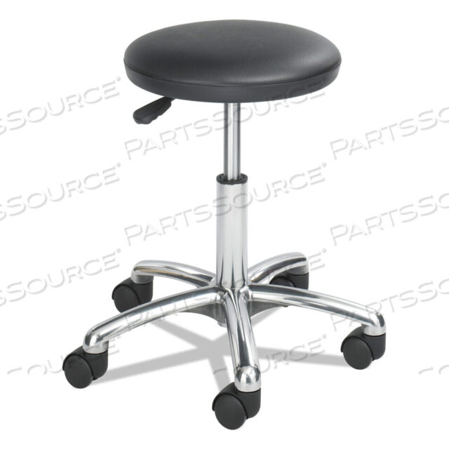 OEM#: 3434BLHEIGHT-ADJUSTABLE LAB STOOL, BACKLESS, SUPPORTS UP TO 250 LB, 16 TO 21 SEAT HEIGHT, BLACK SEAT, CHROME BASE by Safco