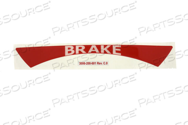OEM#: 3006200601BRAKE PEDAL LABEL by Stryker Medical