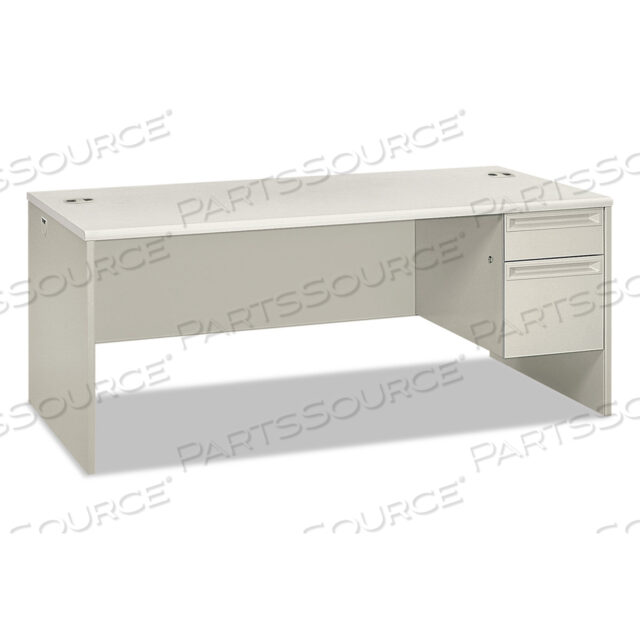 OEM#: H38293R.B9.Q38000 SERIES RIGHT PEDESTAL DESK, 72 X 36 X 30, LIGHT GRAY/SILVER by HON