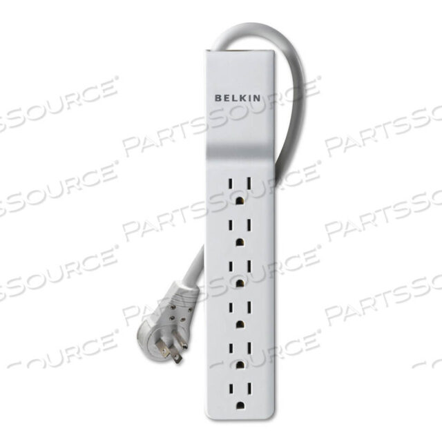 OEM#: BE106000-06-CMHOME/OFFICE SURGE PROTECTOR, 6 AC OUTLETS, 6 FT CORD, 720 J, WHITE by Belkin