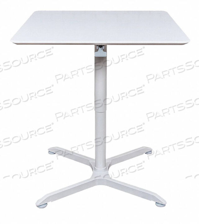 OEM#: LX-PNADJ-32SQHEIGHT ADJUSTABLE CAFE TABLE - PNEUMATIC - 32 SQUARE - WHITE by Luxor