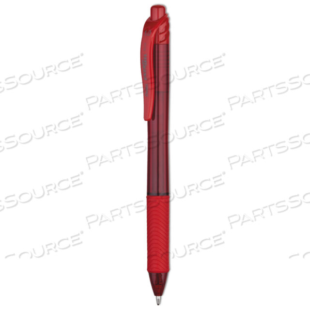OEM#: BL110-BENERGEL-X GEL PEN, RETRACTABLE, BOLD 1 MM, RED INK, TRANSLUCENT RED BARREL, DOZEN by Pentel of America