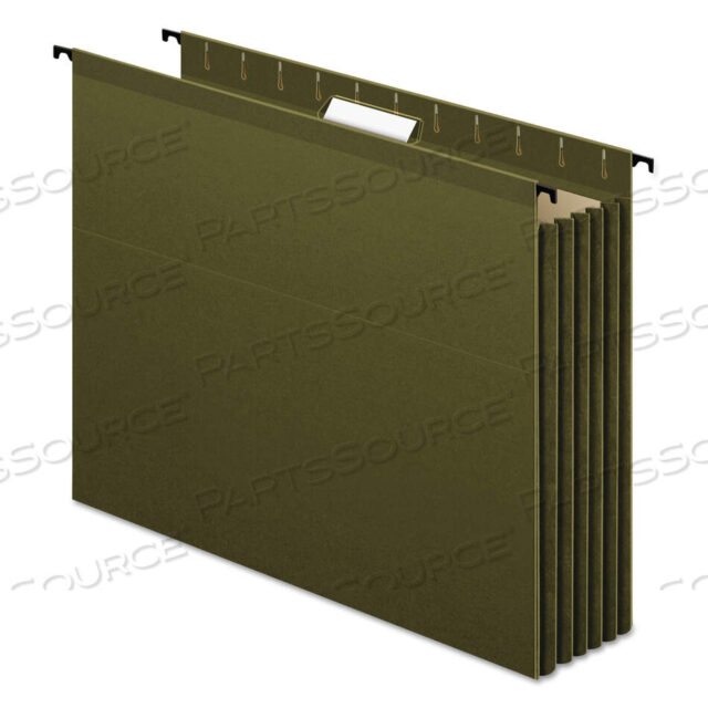 OEM#: 09217SUREHOOK HANGING POCKET FILE, LETTER SIZE, 1/5-CUT TABS, STANDARD GREEN, 4/PACK by Esselte Pendaflex Corp.