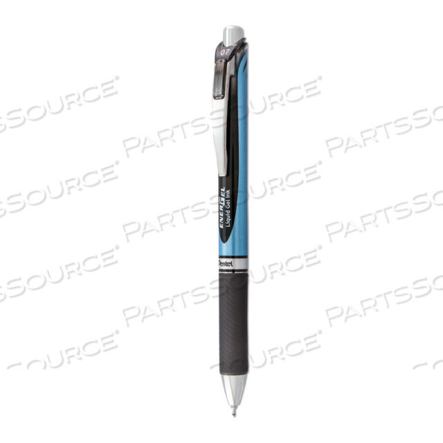 OEM#: BLN77AENERGEL RTX GEL PEN, RETRACTABLE, MEDIUM 0.7 MM NEEDLE TIP, BLACK INK, BLACK/GRAY BARREL by Pentel of America