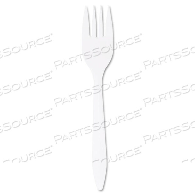 OEM#: F6BWSTYLE SETTER MEDIUMWEIGHT PLASTIC FORKS, WHITE, 1000/CARTON by Dart Container Corporation