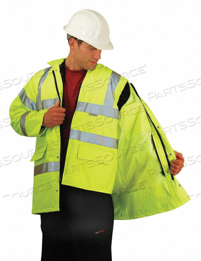 OEM#: LUX-TJFS-YXLPREMIUM 5-IN-1 PARKA, CLASS 3, HI-VIS YELLOW, XL by Occunomix