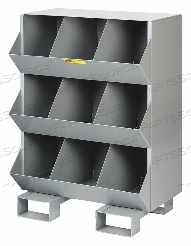 OEM#: MS3-1532-FPWELDED STEEL STATIONARY STORAGE BIN 32L X 20W X 45-1/2H 9 OPENINGS by Little Giant