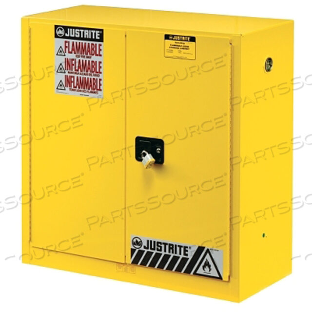 OEM#: 893000YELLOW SAFETY CABINETS FOR FLAMMABLES, MANUAL-CLOSING CABINET, 44 IN, 30 GALLON by Justrite