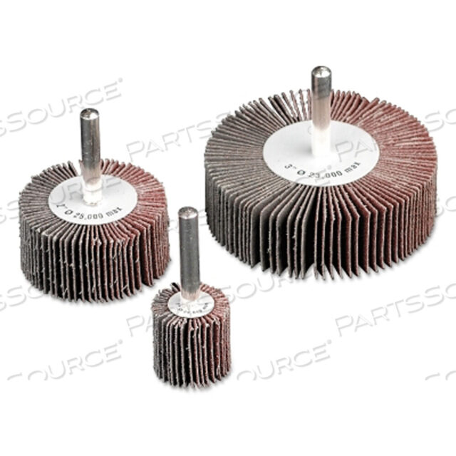 OEM#: 3990939909 CGW ALUMINUM OXIDE FLAP WHEELS, 1 X 1 X 1/4,  ALUMINUM OXIDE, 80 GRIT, 10/BOX by CGW Abrasives