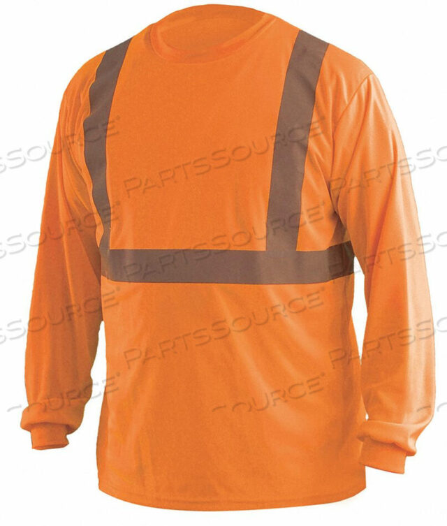 OEM#: LUX-LSET2B-OLLONG SLEEVE WICKING T-SHIRT CLASS 2 HI-VIS ORANGE L by Occunomix