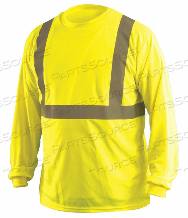 OEM#: LUX-LSET2B-Y3XLONG SLEEVE WICKING T-SHIRT CLASS 2 HI-VIS YELLOW 3XL by Occunomix