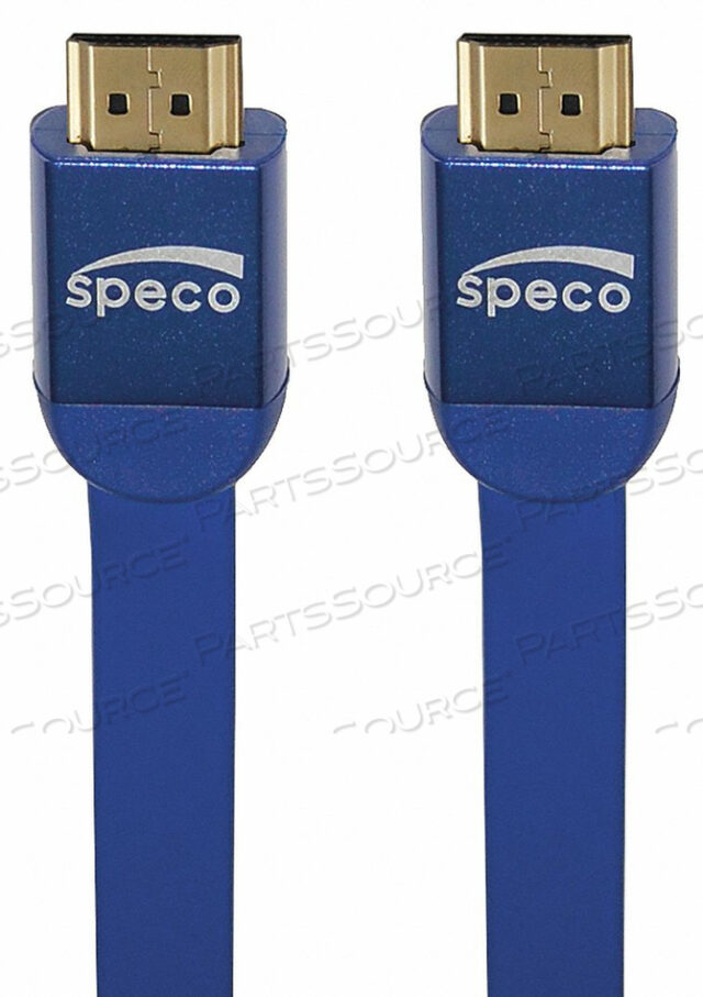 FLAT HDMI CABLE 10 FT L BLUE DUAL SHLD