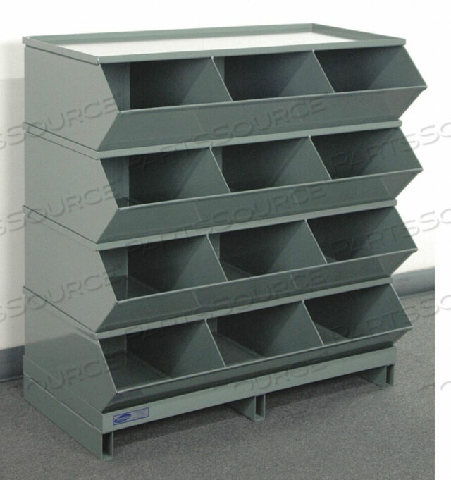 OEM#: 3-412SSPBSECTIONAL BIN UNIT 12 GRAY 38 IN H by Stackbin Corporation
