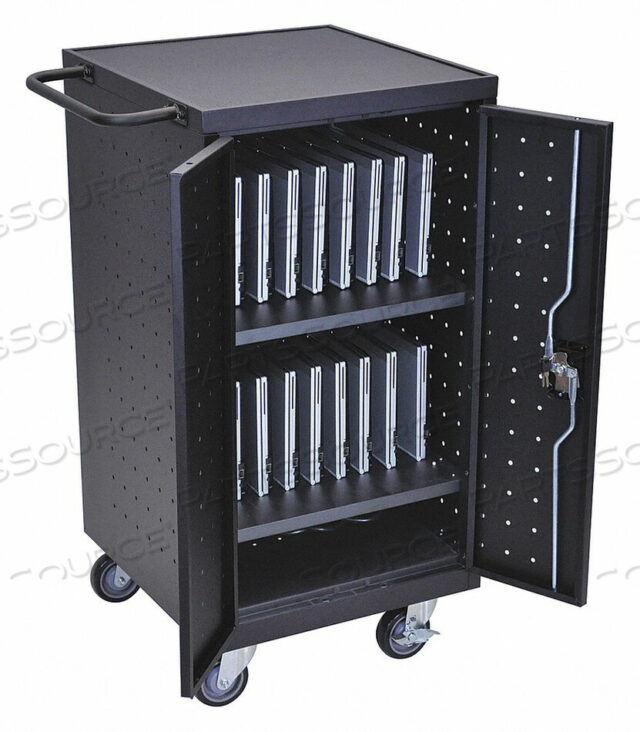 OEM#: LLTP18-BLAPTOP/CHROMEBOOK COMPUTER CHARGING CART FOR 18 DEVICES, 25W X 21-1/4D X 39-3/4H, BLACK by Luxor