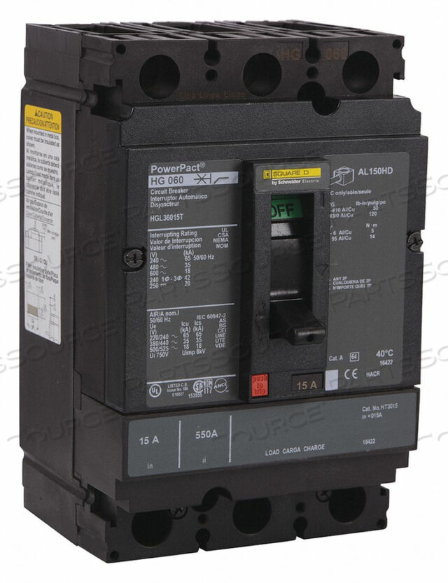 MOLDED CASE CIRCUIT BREAKER 600V 15A