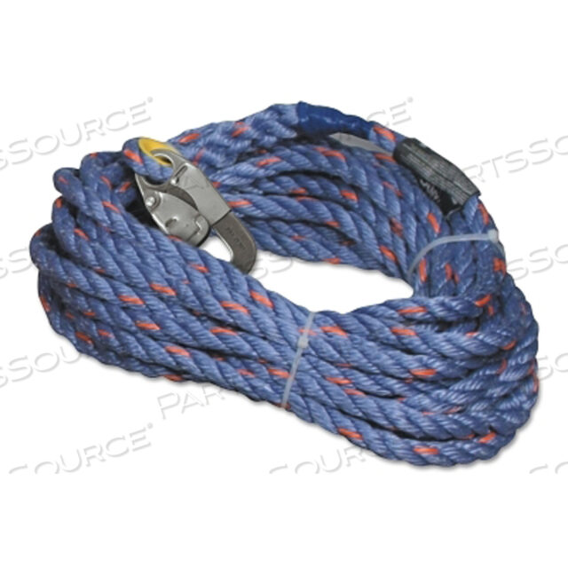 OEM#: 300L-Z7/50FTBLVERTICAL ROPE LIFELINE SINGLE SNAP HOOK by Honeywell