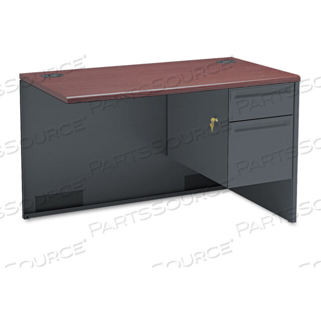 OEM#: H38215R.N.S38000 SERIES FLUSH RETURN, RIGHT, 48W X 24D X 29.5H, MAHOGANY/CHARCOAL by HON