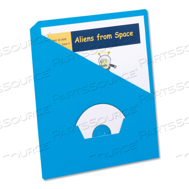 OEM#: 32902SLASH POCKET PROJECT FOLDERS, 3-HOLE PUNCHED, STRAIGHT TAB, LETTER SIZE, BLUE, 25/PACK by Esselte Pendaflex Corp.