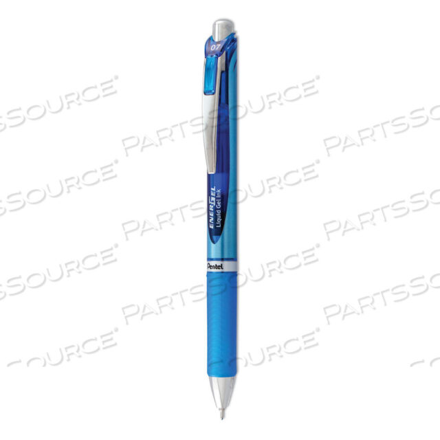 OEM#: BL77CENERGEL RTX GEL PEN, RETRACTABLE, MEDIUM 0.7 MM, BLUE INK, BLUE/GRAY BARREL by Pentel of America