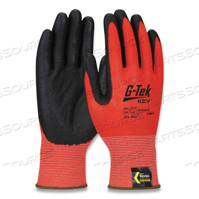 OEM#: 09-K1640/LG-TEK KEV HI-VIS-BLENDED GLOVE NITRILE COATED TOUCHSCREEN COMP L by Protective Industrial Products