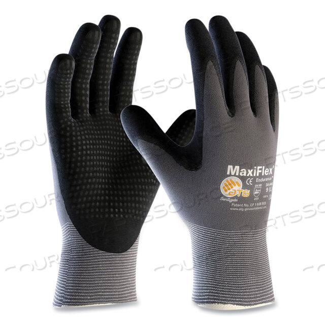 OEM#: 34-844/LENDURANCE SEAMLESS KNIT NYLON GLOVES, LARGE (SIZE 9), GRAY/BLACK by Protective Industrial Products