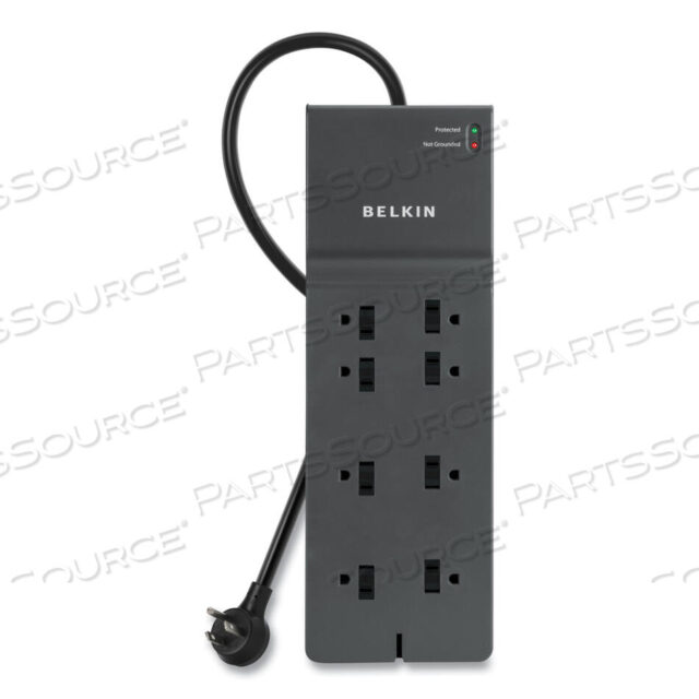 OEM#: BE108000-08-CMHOME/OFFICE SURGE PROTECTOR, 8 AC OUTLETS, 8 FT CORD, 2,500 J, BLACK by Belkin