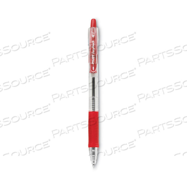 OEM#: 32222EASYTOUCH BALLPOINT PEN, RETRACTABLE, MEDIUM 1 MM, RED INK, CLEAR BARREL, DOZEN by Pilot