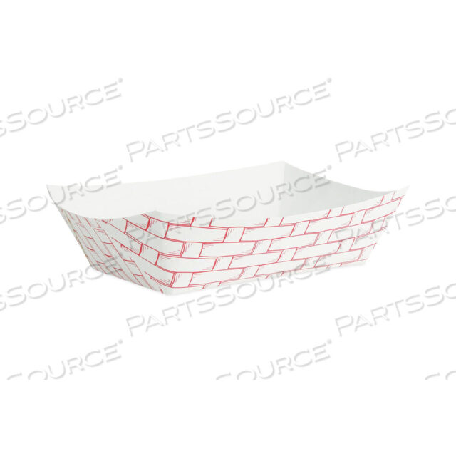 OEM#: BWK 30LAG250PAPER FOOD BASKETS, 2.5 LB CAPACITY, RED/WHITE, 500/CARTON by Boardwalk