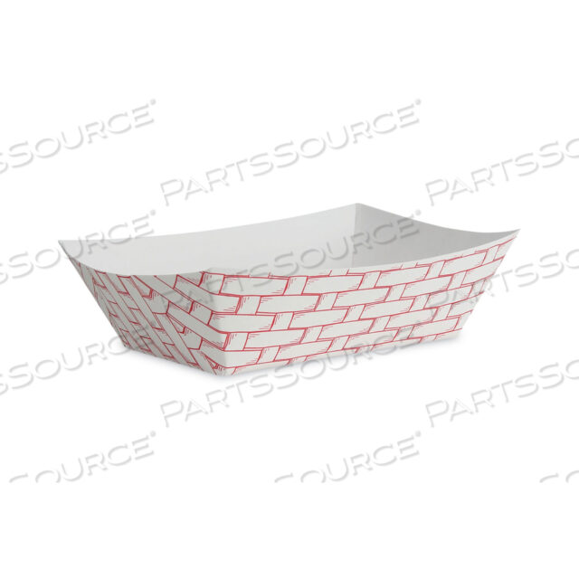 OEM#: BWK 30LAG300PAPER FOOD BASKETS, 3 LB CAPACITY, RED/WHITE, 500/CARTON by Boardwalk