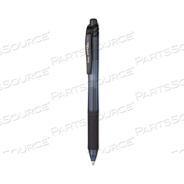 OEM#: BL107AENERGEL-X GEL PEN, RETRACTABLE, MEDIUM 0.7 MM, BLACK INK, BLACK BARREL, DOZEN by Pentel of America