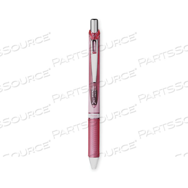 OEM#: BL77PBP3ABCENERGEL RTX GEL PEN, RETRACTABLE, MEDIUM 0.7 MM, BLACK INK, PINK/SILVER BARREL, 3/PACK by Pentel of America