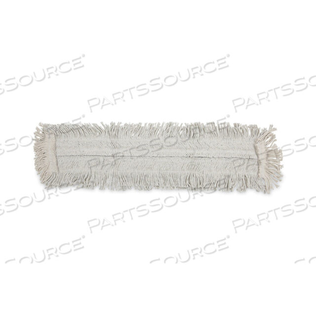 OEM#: BWK1636DISPOSABLE DUST MOP HEAD W/SEWN CENTER FRINGE, COTTON/SYNTHETIC, 36W X 5D, WHITE by Boardwalk