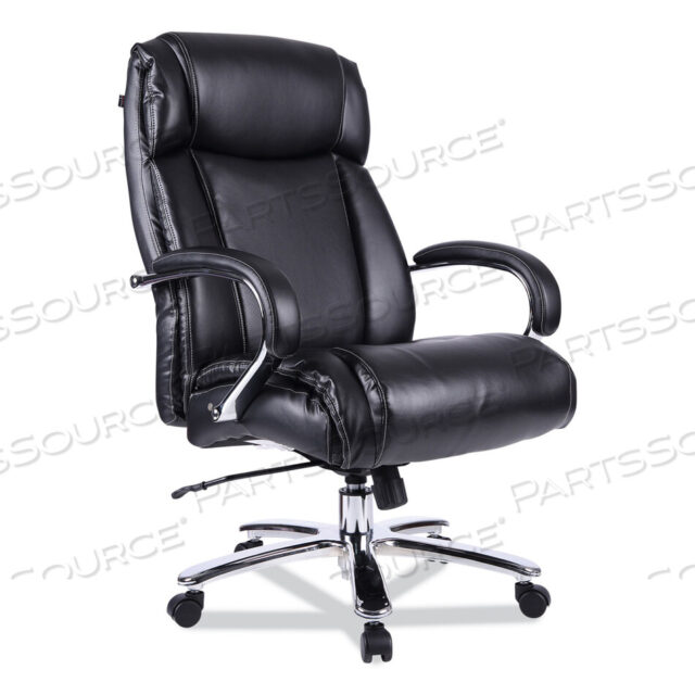 OEM#: MS4419ALERA MAXXIS SERIES BIG/TALL BONDED LEATHER CHAIR, SUPPORTS 500 LB, 21.42 TO 25 SEAT HEIGHT, BLACK SEAT/BACK, CHROME BASE by Alera