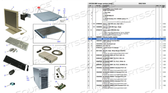 OEM#: 8898889DETECTOR SIDE COVER by Siemens Medical Solutions