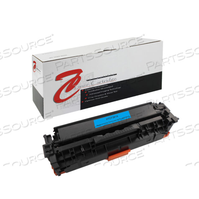 Replaces HP (Hewlett-Packard) CF381ATONER CARTRIDGE, REPLACEMENT FOR HEWLETT-PACKARD HP COLOR LASERJET PRO M476, HP COLOR LASERJET PRO M476DN, HP COLOR LASERJET PRO M476 MFP, HP COL