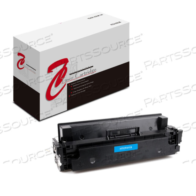 Replaces HP (Hewlett-Packard) CF411XTONER CARTRIDGE, REPLACEMENT FOR HP 410X COLOR LASERJET PRO M452, MFP M477 HIGH YIELD CYAN (5,000 YIELD)