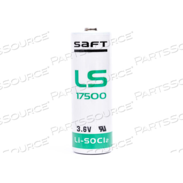 OEM#: LS17500SAFT 3.6V 3600MAH LITHIUM THIONYL CHLORIDE BOBBIN CELL BATTERY by R&D Batteries, Inc.