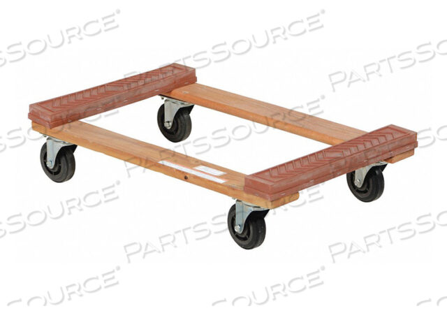 HARDWOOD DOLLY - RUBBER ENDS