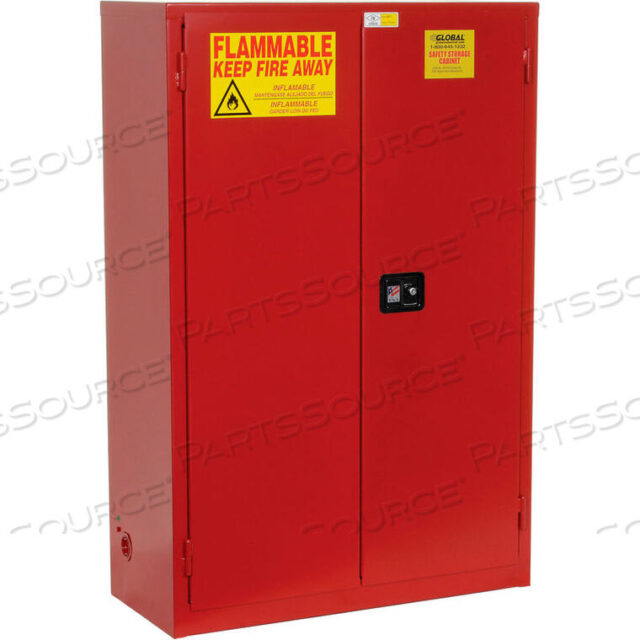 OEM#: BP72RPQQPAINT & INK STORAGE CABINET, MANUAL CLOSE DBL DOOR 72 GALLON, 43WX18DX65H by Jamco