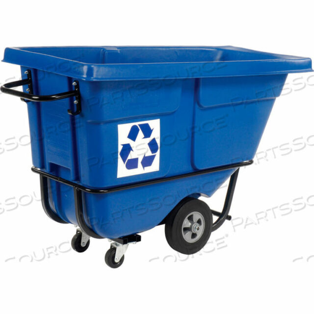 OEM#: FG130573 BLUE1305-73 STANDARD DUTY 1/2 CU YD TILT TRUCK - WE RECYCLE LOGO by Rubbermaid Medical Division