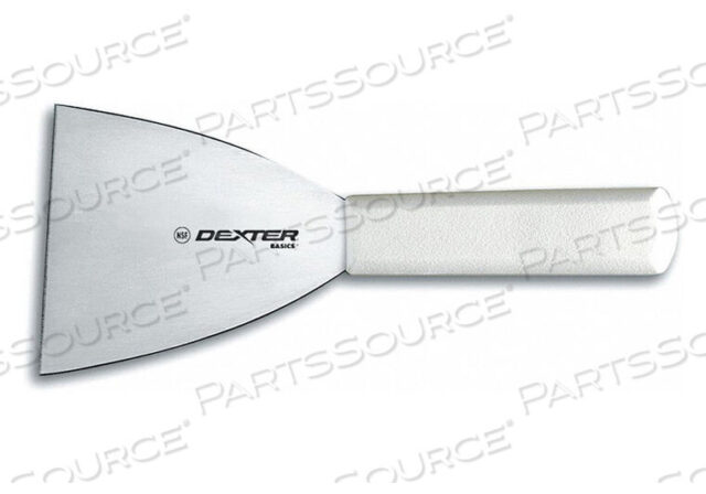 OEM#: 31640GRIDDLE SCRAPER, HIGH CARBON STEEL, WHITE HANDLE, 4L by Dexter Russell