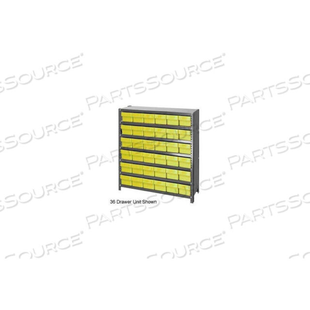 OEM#: CL1839-604YLCL1839-604 CLOSED SHELVING EURO DRAWER UNIT - 36X18X39 - 54 EURO DRAWERS YELLOW by Quantum Storage Systems