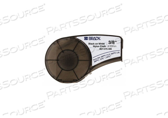 OEM#: M21-375-499BMP21 SERIES NYLON CLOTH LABELS, 3-8W X 16L, BLACK-WHITE by Brady Americas